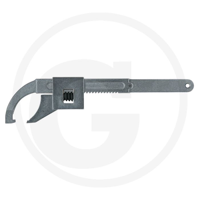 Ks tools Hakenschlüssel + gebogener Haken, 20-100 mm, gelenk, aufhängeloch, stufenlos verstellbar Ks tools Hakenschlüssel + gebogener Haken, 20-100 mm, gelenk, aufhängeloch, stufenlos verstellbar
