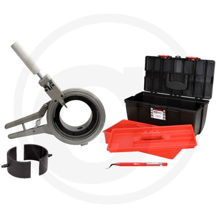 Ks tools buizensnijset ck160, 7-delig, 110-125 mm - stabiele kunststofkoffer, traploos verstelbaar