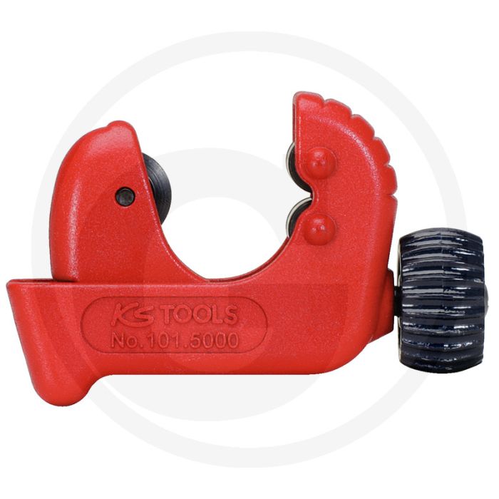 Ks tools mini-pijpsnijder, 3 - 28 mm, ergonomisch gevormd met 2 steunrollen Ks tools mini-pijpsnijder, 3 - 28 mm, ergonomisch gevormd met 2 steunrollen