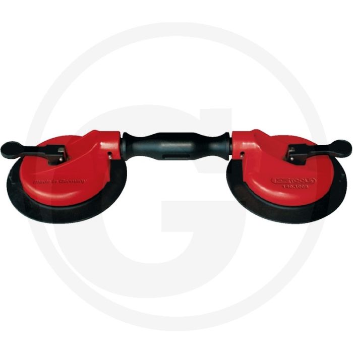 Ks tools doppelsaugheber 80 kg, doppelgelenkkopf - 80 kg tragkraft, für glatte oberflächen
