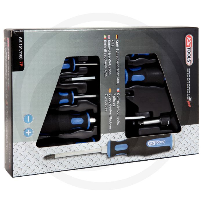 Ks tools ergotorque®max set de tournevis avec capuchons d'impact, 7 pièces, ph+schlitz - optimal pour t-griff schraubendrehern et ratschen Ks tools ergotorque®max set de tournevis avec capuchons d'impact, 7 pièces, ph+schlitz - optimal pour t-griff schraubendrehern et ratschen