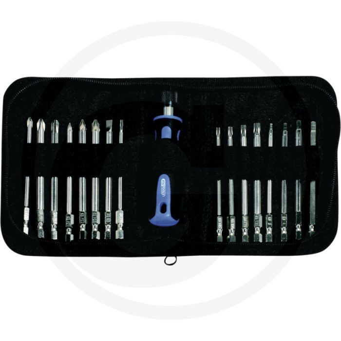 Ks tools ergotorqueplus® bitset, 17-delig met 2-komponentengriff & gehärtete klinge Ks tools ergotorqueplus® bitset, 17-delig met 2-komponentengriff & gehärtete klinge