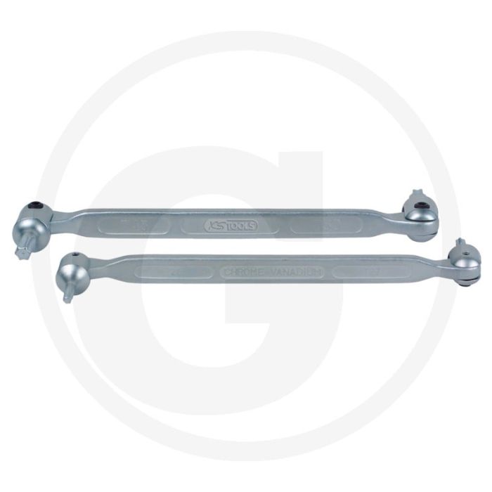 Ks tools classic tx dubbele gewrichtsleutel, t45xt50 - torx, mit gelenk, extra großer schwenkbereich Ks tools classic tx dubbele gewrichtsleutel, t45xt50 - torx, mit gelenk, extra großer schwenkbereich