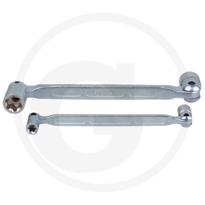 Ks tools classic tx-e dubbele gewrichtsleutel, e6xe8 met extra groter schwenkbereich Ks tools classic tx-e dubbele gewrichtsleutel, e6xe8 met extra groter schwenkbereich