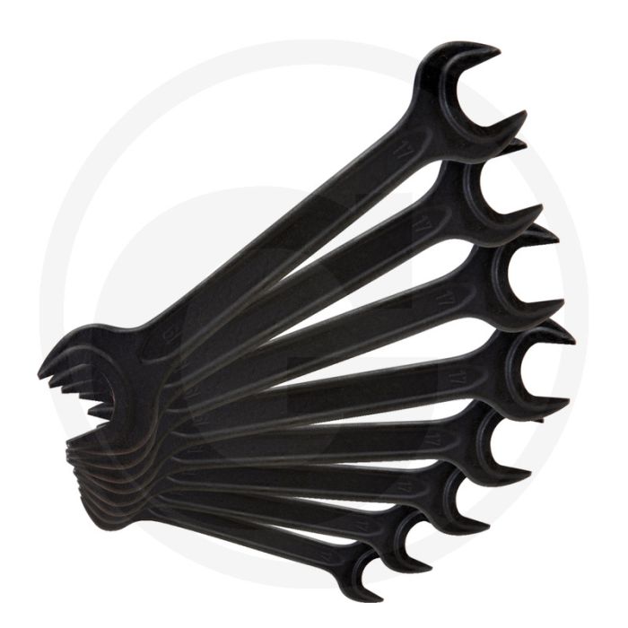 Jeu de clés à molette Ks tools, double, 10 pièces, 6x7-30x32 mm, pour les assemblages lourds. Jeu de clés à molette Ks tools, double, 10 pièces, 6x7-30x32 mm, pour les assemblages lourds.
