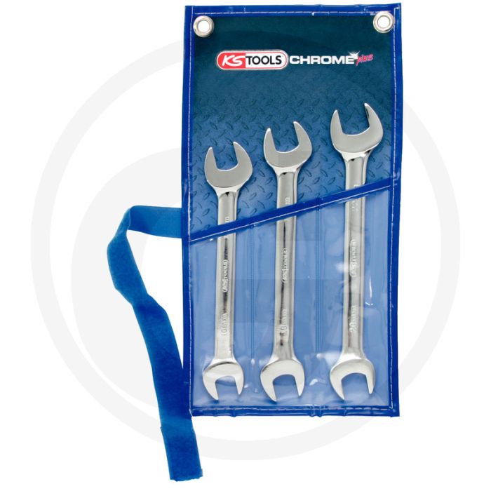 Ks tools chromeplus® dubbele steeksleutelset, 3-delig, 21x23-30x32 mm - hoogglans verchroomd Ks tools chromeplus® dubbele steeksleutelset, 3-delig, 21x23-30x32 mm - hoogglans verchroomd