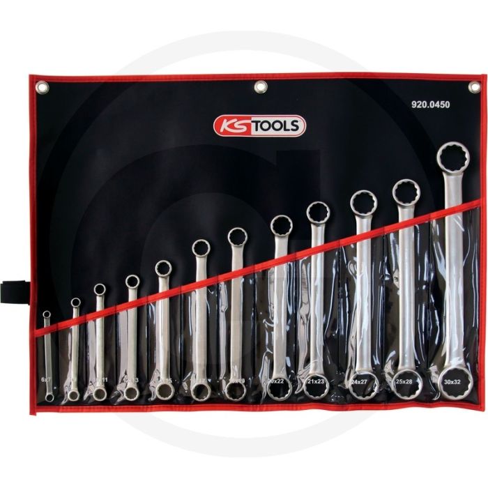 Ks tools ultimateplus® dubbele ringsleutelset, recht, 12-delig, 6x7-30x32 mm - industriële kwaliteit Ks tools ultimateplus® dubbele ringsleutelset, recht, 12-delig, 6x7-30x32 mm - industriële kwaliteit