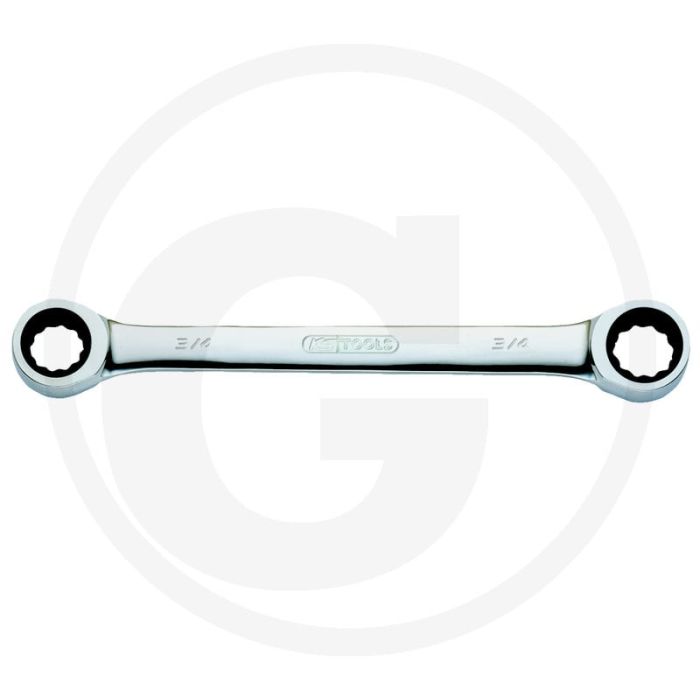 Clé à anneau à double cliquet Ks tools gearplus®, 11/16" x 3/4", 72 dents, chrome-vanadium Clé à anneau à double cliquet Ks tools gearplus®, 11/16" x 3/4", 72 dents, chrome-vanadium