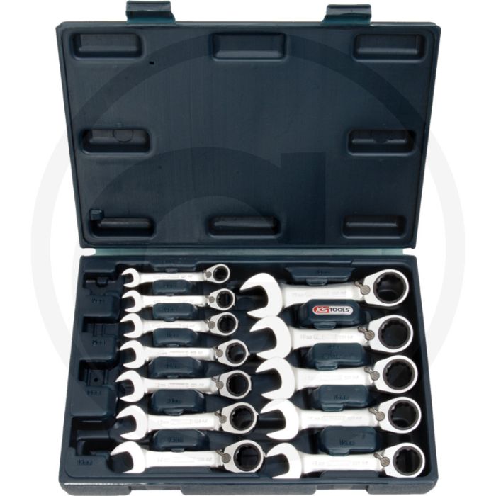 Ks tools gearplus® ratelringsteeksleutelset, extra kort, 12-delig, 8-19 mm, 72 tanden Ks tools gearplus® ratelringsteeksleutelset, extra kort, 12-delig, 8-19 mm, 72 tanden