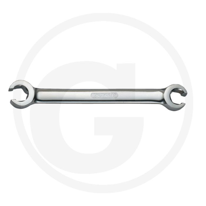 Ks tools chromeplus® dubbele ringsleutel-set, open, gebogen, 6x8 mm - chrom vanadium - din 3118 - maulstellung 15° abgewinkelt
