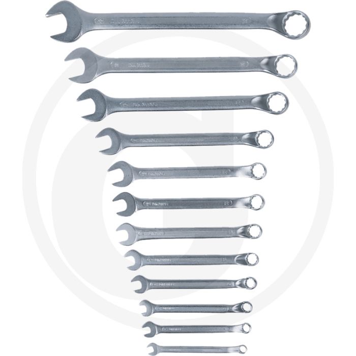 Ks tools classic ring spanner set, 12-piece, 6-22mm, bent, 70° gekröpft, matt satiniert