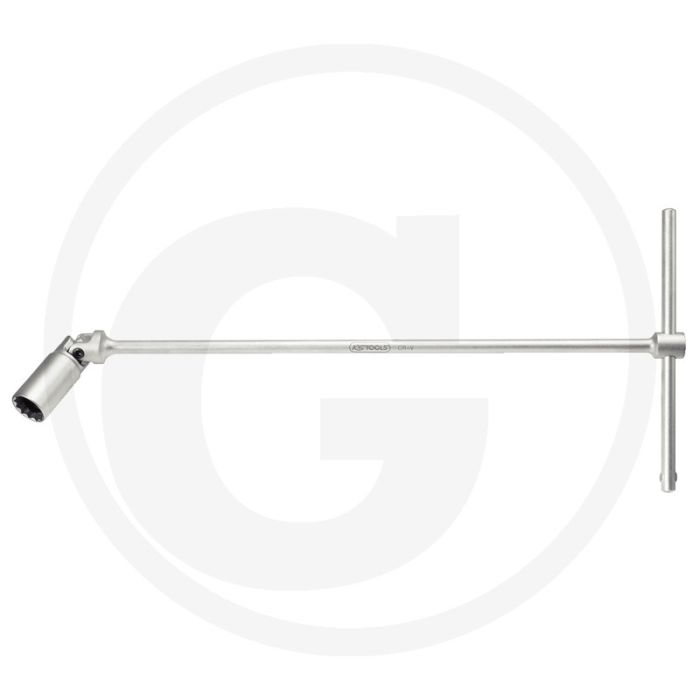 Ks tools classic t-greep bougiesleutel, 14 mm - 12-kant, met gelenk