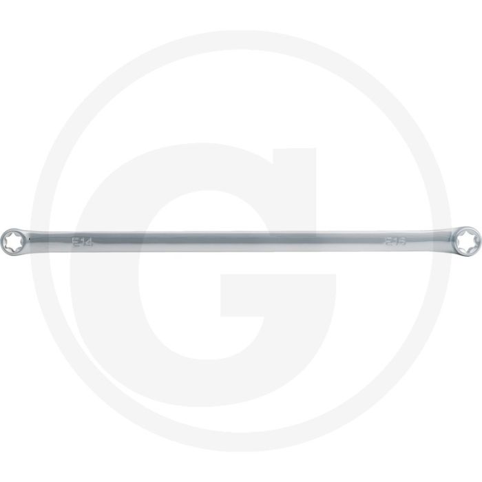 Ks tools chromeplus tx-e-dubbele ringsleutel extra lang, e11xe12 - dunwandig, verchroomd, vanadium - 300mm Ks tools chromeplus tx-e-dubbele ringsleutel extra lang, e11xe12 - dunwandig, verchroomd, vanadium - 300mm