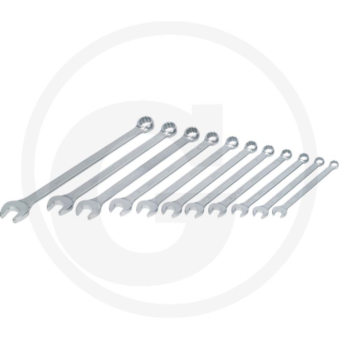 Ks tools classic ringsteeksleutelset, xl 11-delig - chroom vanadium, 15° gehoekt - 12 t/m 24 mm Ks tools classic ringsteeksleutelset, xl 11-delig - chroom vanadium, 15° gehoekt - 12 t/m 24 mm