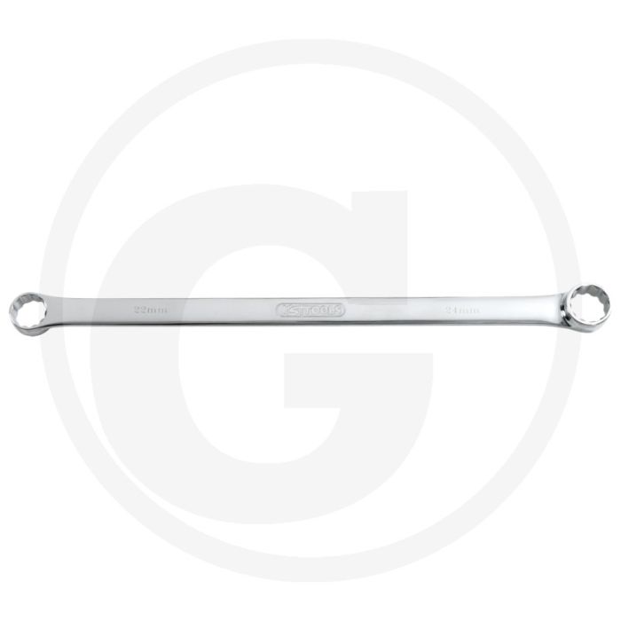 Ks tools chromeplus® dubbele ringsleutel, extra lang, 8x10 mm, flanktraction-profil, dünnwandig, hochglanz verchromt, chrom-molybdän