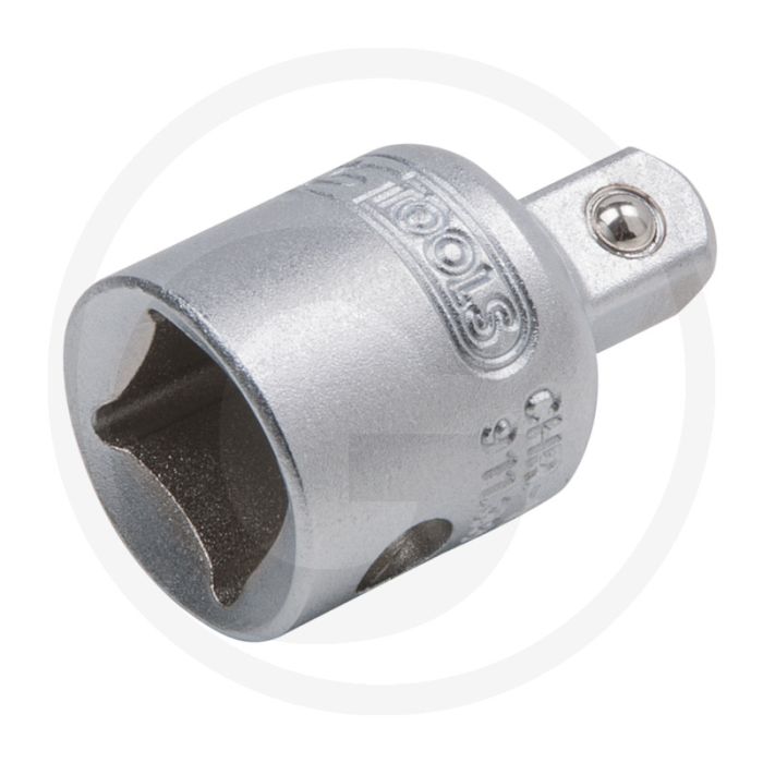 Ks tools 3/8" verloop-adapter, 3/8"f x 1/4"m - din 3123 / iso 3316 - vierkantantrieb - innenvierkant - handbetätigung - chrom vanadium Ks tools 3/8" verloop-adapter, 3/8"f x 1/4"m - din 3123 / iso 3316 - vierkantantrieb - innenvierkant - handbetätigung - chrom vanadium