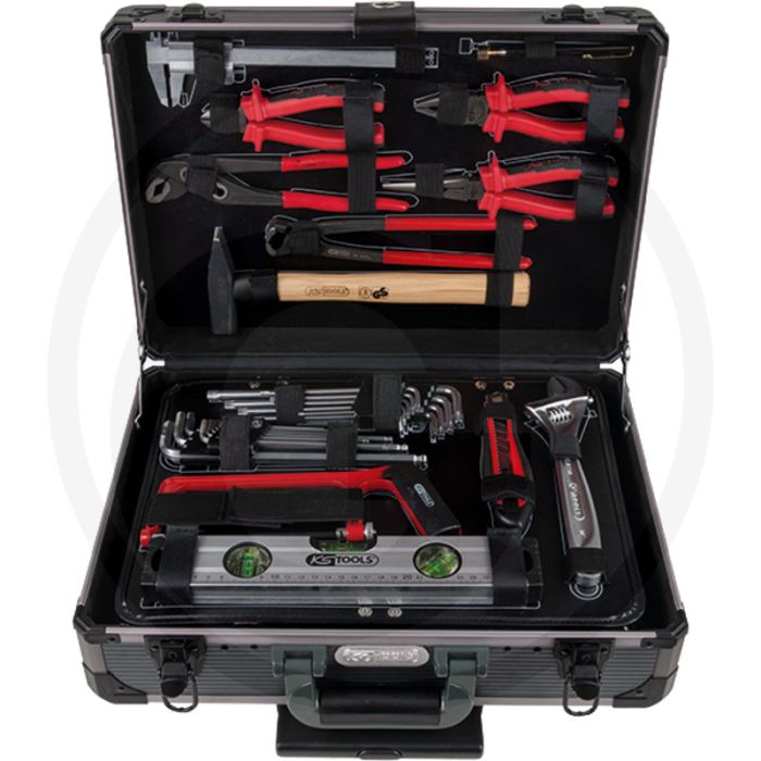 Ks tools universele gereedschapsset, 130 delig 1/4"+1/2" - chroom vanadium - aluminium trolley Ks tools universele gereedschapsset, 130 delig 1/4"+1/2" - chroom vanadium - aluminium trolley