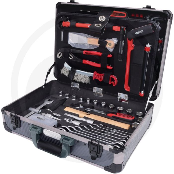 Ks tools : coffret d'outils de plomberie 1/4" + 1/2", 95 pièces - composition idéale pour la plomberie, le chauffage et la climatisation Ks tools : coffret d'outils de plomberie 1/4" + 1/2", 95 pièces - composition idéale pour la plomberie, le chauffage et la climatisation