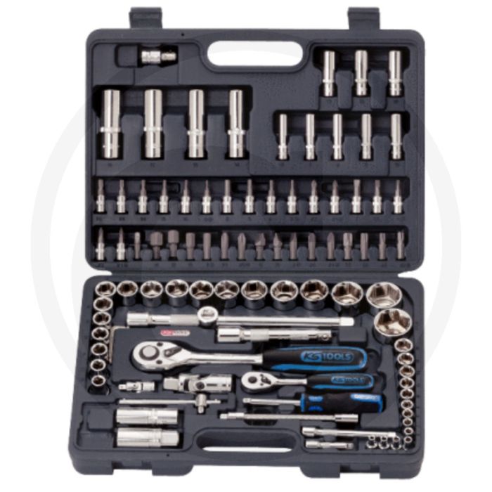 Ks tools 94-teiliger chromeplus® Steckschlüsselsatz, 6-teilig, Flanken-Zugprofil, Chrom-Vanadium Ks tools 94-teiliger chromeplus® Steckschlüsselsatz, 6-teilig, Flanken-Zugprofil, Chrom-Vanadium