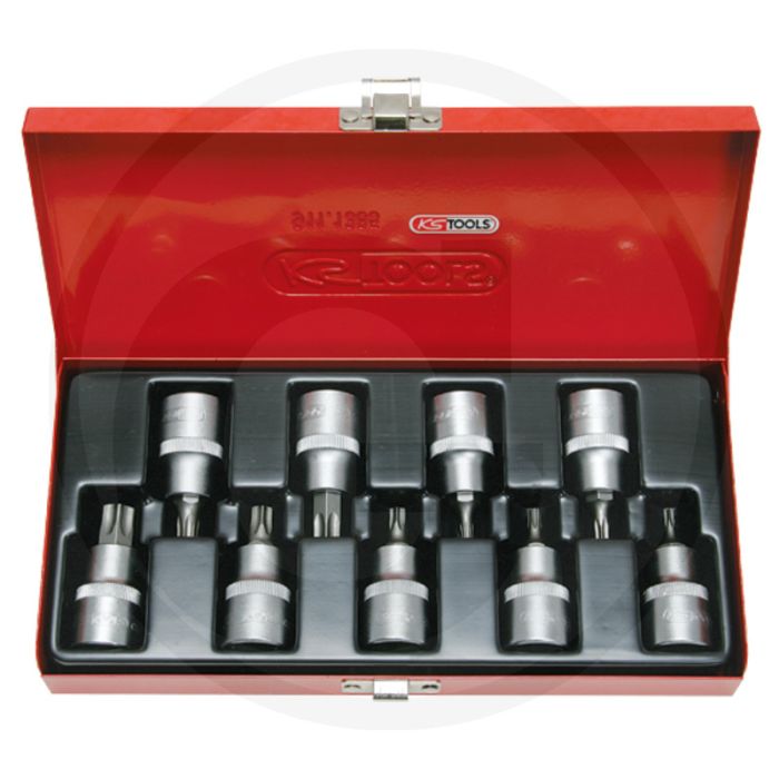 Ks tools 1/2" bit-satz für tx-kopf-bohrschrauben, 9-teilig, torx® 1/2", 55 mm lang Ks tools 1/2" bit-satz für tx-kopf-bohrschrauben, 9-teilig, torx® 1/2", 55 mm lang