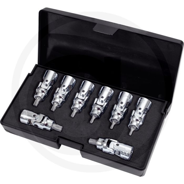 Ks tools 1/4" torx bit steckschlüsselsatz mit gelenk - kurz, kugelkopf, vernickelt, chrom-vanadium Ks tools 1/4" torx bit steckschlüsselsatz mit gelenk - kurz, kugelkopf, vernickelt, chrom-vanadium