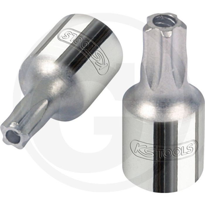 Ks tools 1/4" chromeplus® bit-dopsleutel voor vijfster-schroeven ts40 - hoogglans verchroomd, 11.8x11.8x25.7mm Ks tools 1/4" chromeplus® bit-dopsleutel voor vijfster-schroeven ts40 - hoogglans verchroomd, 11.8x11.8x25.7mm