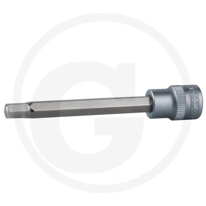 Ks tools 3/8" bit-dopsleutel voor binnenzeskant-schroeven, lang, 10 mm - din 7422, iso 1174, chroom vanadium Ks tools 3/8" bit-dopsleutel voor binnenzeskant-schroeven, lang, 10 mm - din 7422, iso 1174, chroom vanadium