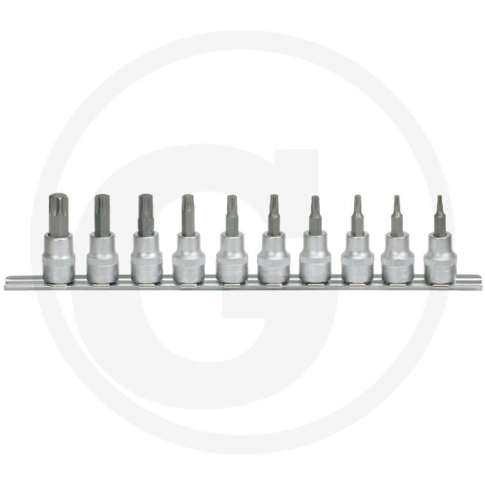 Ks tools 3/8" bit-satz für tx-schrauben, 10-teilig, t10-t55, chrom-vanadium Ks tools 3/8" bit-satz für tx-schrauben, 10-teilig, t10-t55, chrom-vanadium
