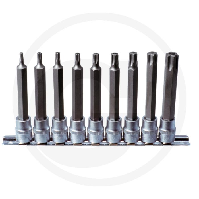 Ks tools 3/8" bit-satz für tx-schrauben, lang, 9-teilig, torx®, 100 mm lang Ks tools 3/8" bit-satz für tx-schrauben, lang, 9-teilig, torx®, 100 mm lang