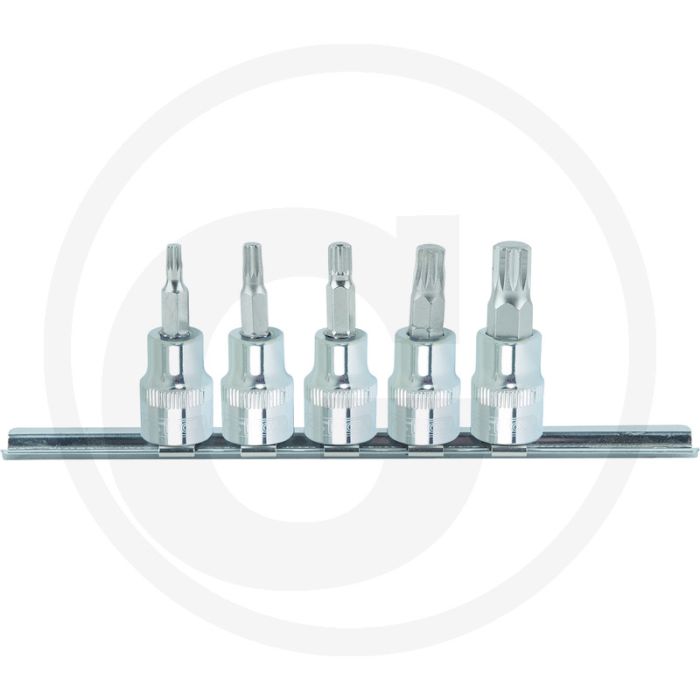 Ks tools 3/8" chromeplus bit-dopsleutelset, xzn, 5-dlg m4-m10 - chroom vanadium, 140x55x25mm Ks tools 3/8" chromeplus bit-dopsleutelset, xzn, 5-dlg m4-m10 - chroom vanadium, 140x55x25mm