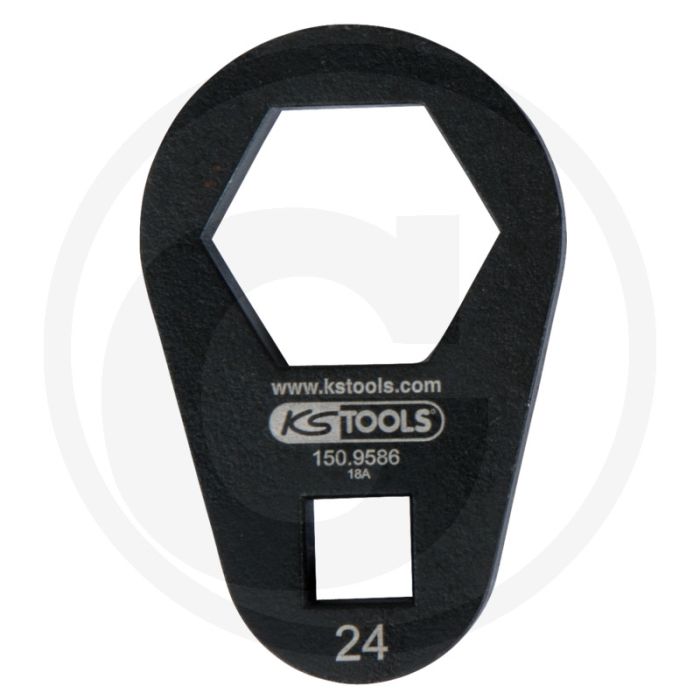 Ks tools 3/8" einsteck-ringschlüssel, extra flach, 24 mm - geeignet für schwer zugängliche schrauben und Ölfilterdeckel
