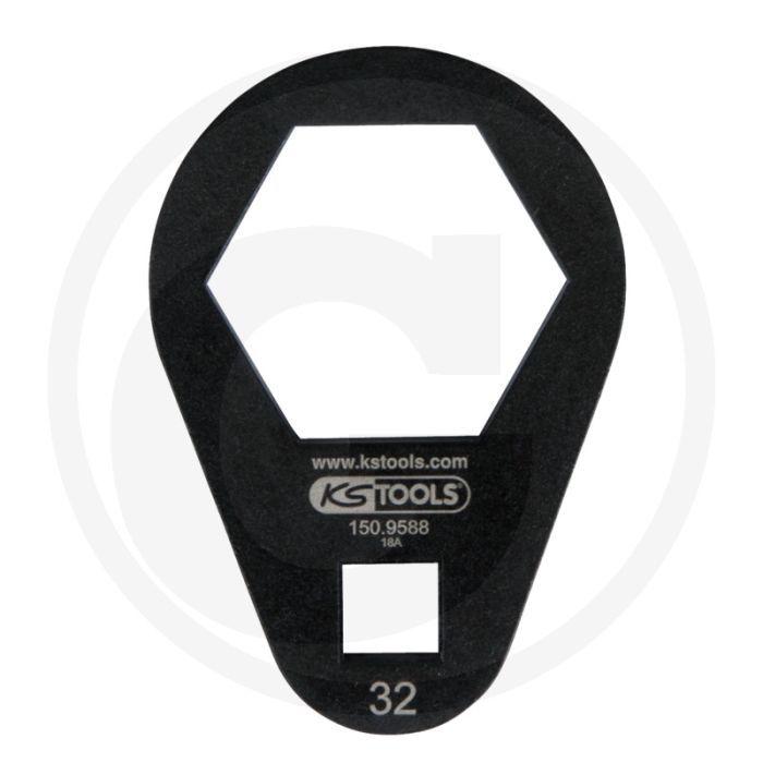 Ks tools 3/8" einsteck-ringschlüssel, extra flach, 32 mm - ideal für schwer zugängliche schrauben und Ölfilterdeckel