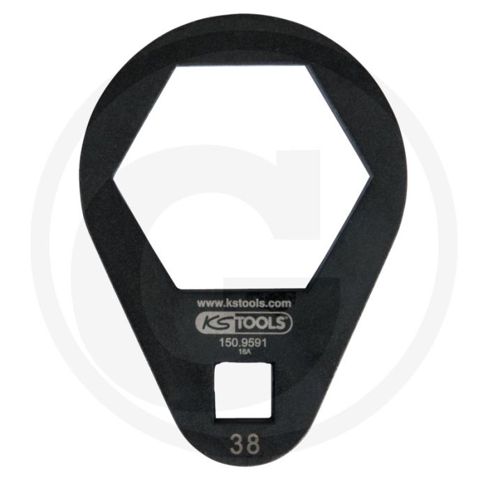 Ks tools 3/8" einsteck-ringschlüssel, extra flach, 38 mm - ideal für schwer zugängliche schrauben und Ölfilterdeckel