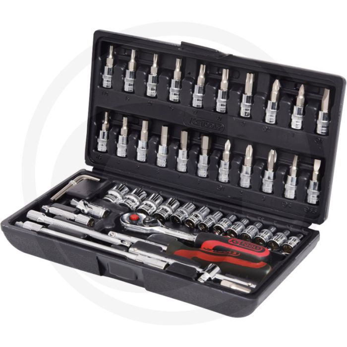 Ks tools 1/4" chrome+ steckschlüssel-satz,48-tlg. 6-kant flanktraction-profil Ks tools 1/4" chrome+ steckschlüssel-satz,48-tlg. 6-kant flanktraction-profil