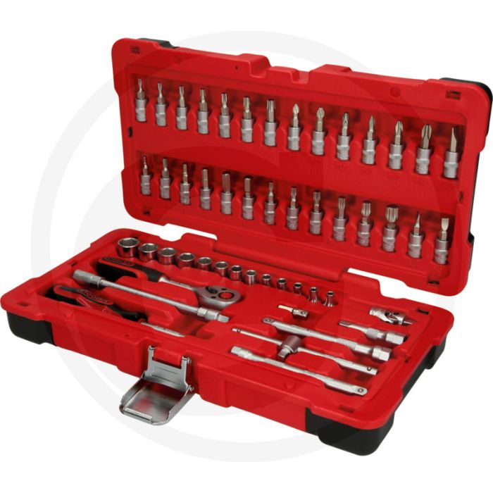 Ks tools 1/4" steckschlüssel-satz, 50-tlg. met 72 tanden, in kunststoffkoffer Ks tools 1/4" steckschlüssel-satz, 50-tlg. met 72 tanden, in kunststoffkoffer