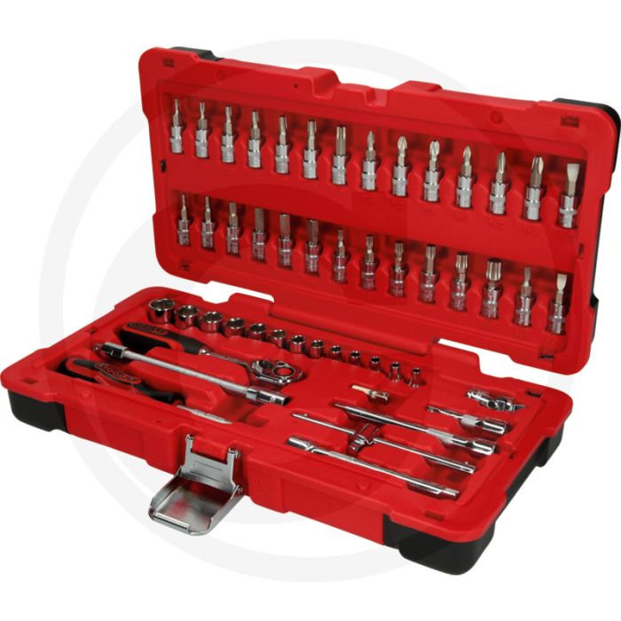 Ks tools 1/4" chromeplus steckschlüssel-satz, 50-tlg. - 72 tanden, umschaltbar