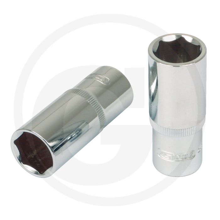 Ks tools 1/2" chromeplus® sechskant-stecknuss, lang, 21 mm - flanktraction-profil