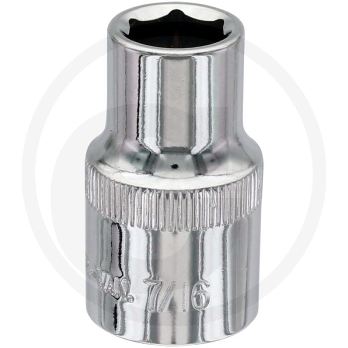 Ks tools 1/2" chromeplus® zeskant-dop, 7/16" - 6-kant, flanktraction-profil, hochglanz verchromt Ks tools 1/2" chromeplus® zeskant-dop, 7/16" - 6-kant, flanktraction-profil, hochglanz verchromt