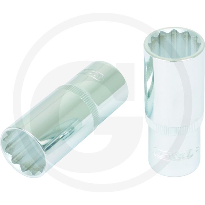 Ks tools 1/2" chromeplus dopsleutel, twaalfkant, lang, 10mm - flanktraction-profil Ks tools 1/2" chromeplus dopsleutel, twaalfkant, lang, 10mm - flanktraction-profil