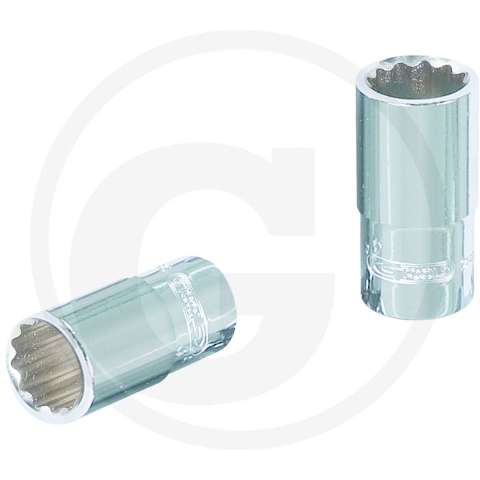 Ks tools 1/4" chromeplus dopsleutel, twaalfkant, 14mm - flanktraction-profil Ks tools 1/4" chromeplus dopsleutel, twaalfkant, 14mm - flanktraction-profil