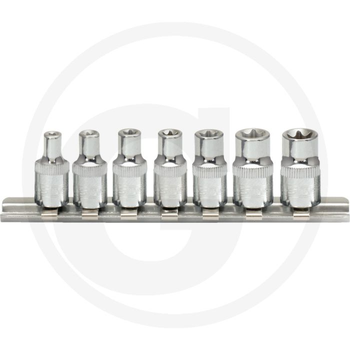 Ks tools 1/4" chromeplus® dopsleutelset tx-e, 7-delig, e4-e11, chroom vanadium, matt satiniert Ks tools 1/4" chromeplus® dopsleutelset tx-e, 7-delig, e4-e11, chroom vanadium, matt satiniert