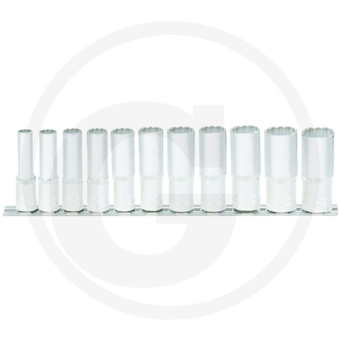 Ks tools 3/8" Steckschlüsselsatz, zwölfeckig, lang, 11-teilig mit Flankenzugprofil Ks tools 3/8" Steckschlüsselsatz, zwölfeckig, lang, 11-teilig mit Flankenzugprofil
