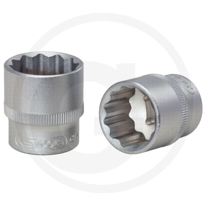 Ks tools 3/8" 12-kant-stecknuss, 1" - chrom vanadium, matt satiniert Ks tools 3/8" 12-kant-stecknuss, 1" - chrom vanadium, matt satiniert