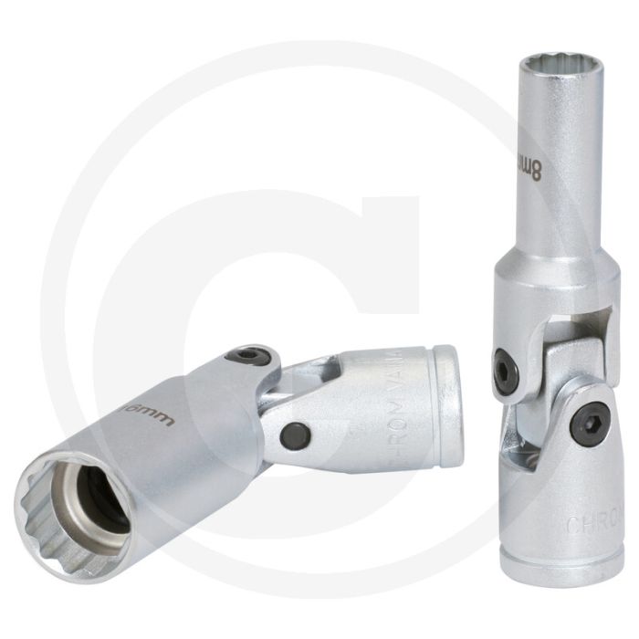 Ks tools 3/8" 12-kant-stecknuss mit gelenk, 19mm - matt satiniert chrom vanadium stahl Ks tools 3/8" 12-kant-stecknuss mit gelenk, 19mm - matt satiniert chrom vanadium stahl