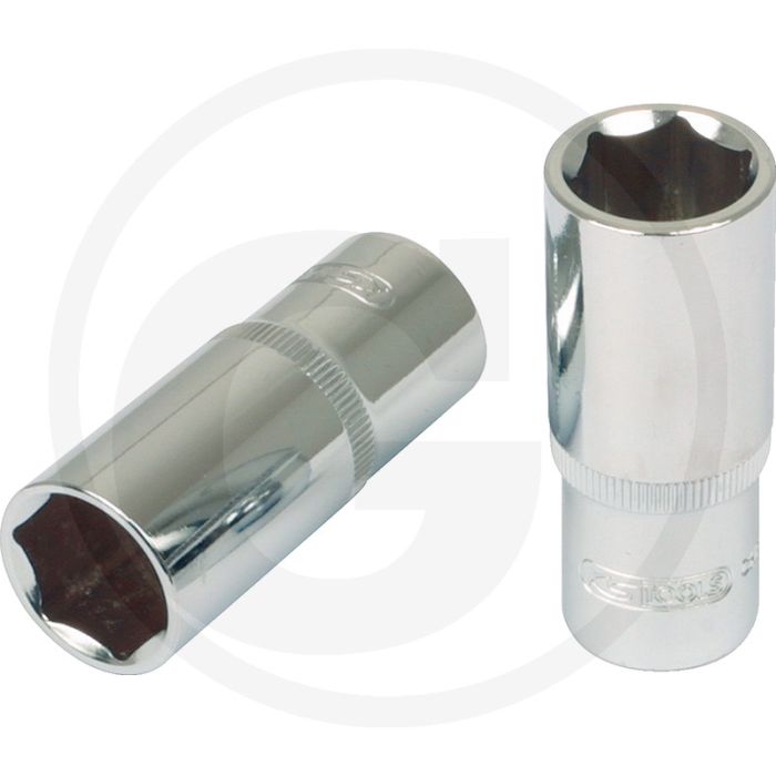 Ks tools chrome+ dopsleutel 3/8",14mm,lang,6-kant - flanktraction-profil Ks tools chrome+ dopsleutel 3/8",14mm,lang,6-kant - flanktraction-profil
