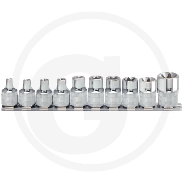 Ks tools 3/8" chromeplus® Steckschlüsselsatz tx-e, 10-teilig, e5-e18 - hochglanzverchromt, chrom-vanadium Ks tools 3/8" chromeplus® Steckschlüsselsatz tx-e, 10-teilig, e5-e18 - hochglanzverchromt, chrom-vanadium