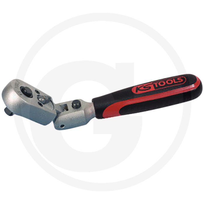 Ks tools 1/4" omschakelbare ratel met scharnier, 45 tanden - 180° draaibare kop