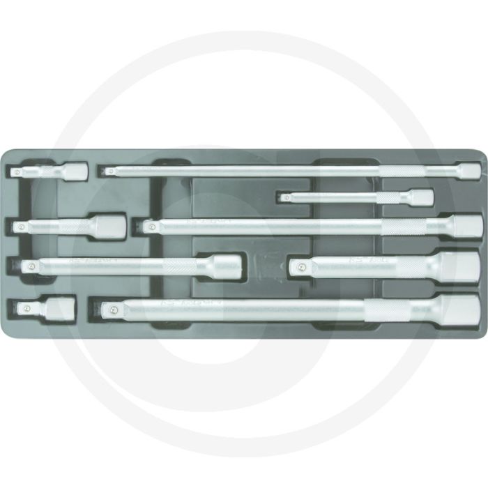 Ks tools 1/4"+3/8"+1/2" cardan-verlengstukset, 9-dlg. - super chroom-vanadiumstaal Ks tools 1/4"+3/8"+1/2" cardan-verlengstukset, 9-dlg. - super chroom-vanadiumstaal