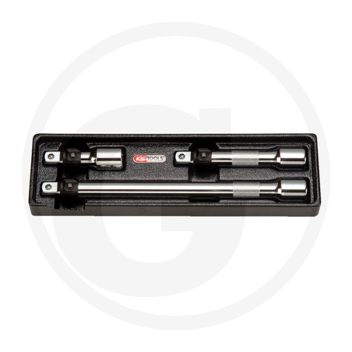 Ks tools 1/2" chromeplus® lokplus-verlengstukset met kogel ontgrendeling, 3-delig, 75-250 mm - hoogglans verchroomd, 3-dlg, 75-125-250 mm Ks tools 1/2" chromeplus® lokplus-verlengstukset met kogel ontgrendeling, 3-delig, 75-250 mm - hoogglans verchroomd, 3-dlg, 75-125-250 mm