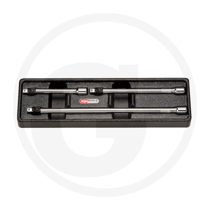 Ks tools 1/4" chromeplus® lokplus-verlengstukset met kogel ontgrendeling, 3-delig, 100-250 mm - hoogglans verchroomd, 3-dlg, 100-250 mm Ks tools 1/4" chromeplus® lokplus-verlengstukset met kogel ontgrendeling, 3-delig, 100-250 mm - hoogglans verchroomd, 3-dlg, 100-250 mm